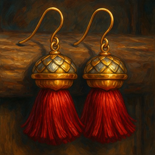 boucles d'oreilles en gland